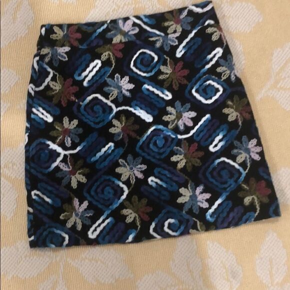 NWOT Zara Multi Color Stitch Mini Skirt - Picture 1 of 6